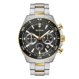 Bulova High Precision Chronograph Men's Two-Tone Stainless Steel Bracelet Watch