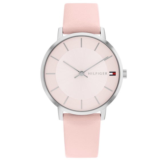 Tommy Hilfiger Women's Pink Leather Strap Watch