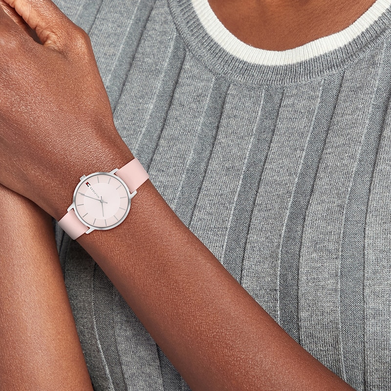 Main Image 4 of Tommy Hilfiger Ladies' Pink Leather Strap Watch