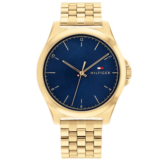 Tommy Hilfiger Men's Gold Tone IP Bracelet Watch H.Samuel