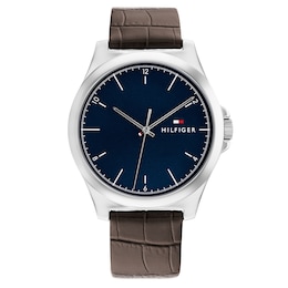 Tommy Hilfiger Men's Brown Leather Strap Watch