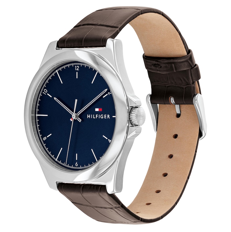 Tommy Hilfiger Men's Brown Leather Strap Watch