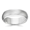 Thumbnail Image 1 of Sterling Silver Matt & Polished Finish 6mm Court Ring