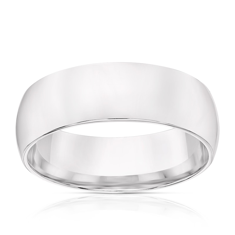 Main Image 1 of Sterling Silver 7mm Super Heavy Court Ring