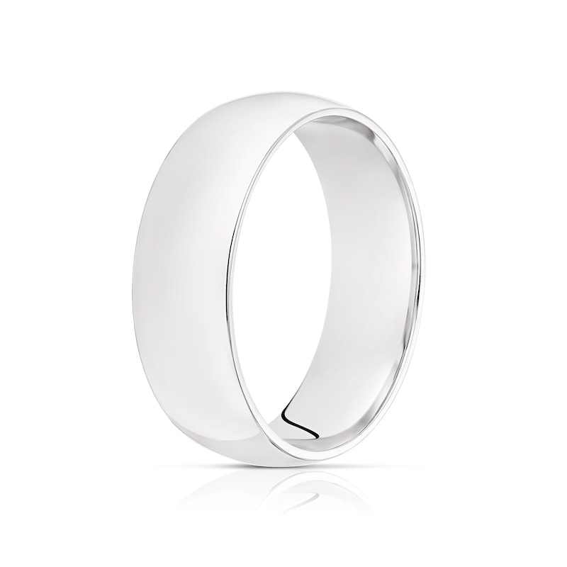 Main Image 2 of Sterling Silver 7mm Super Heavy Court Ring
