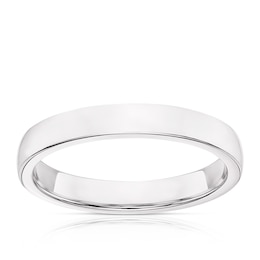 Silver 3mm Super Heavy Court Ring