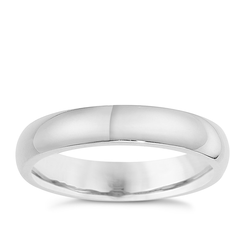 Main Image 1 of Sterling Silver 4mm Super Heavy Court Ring