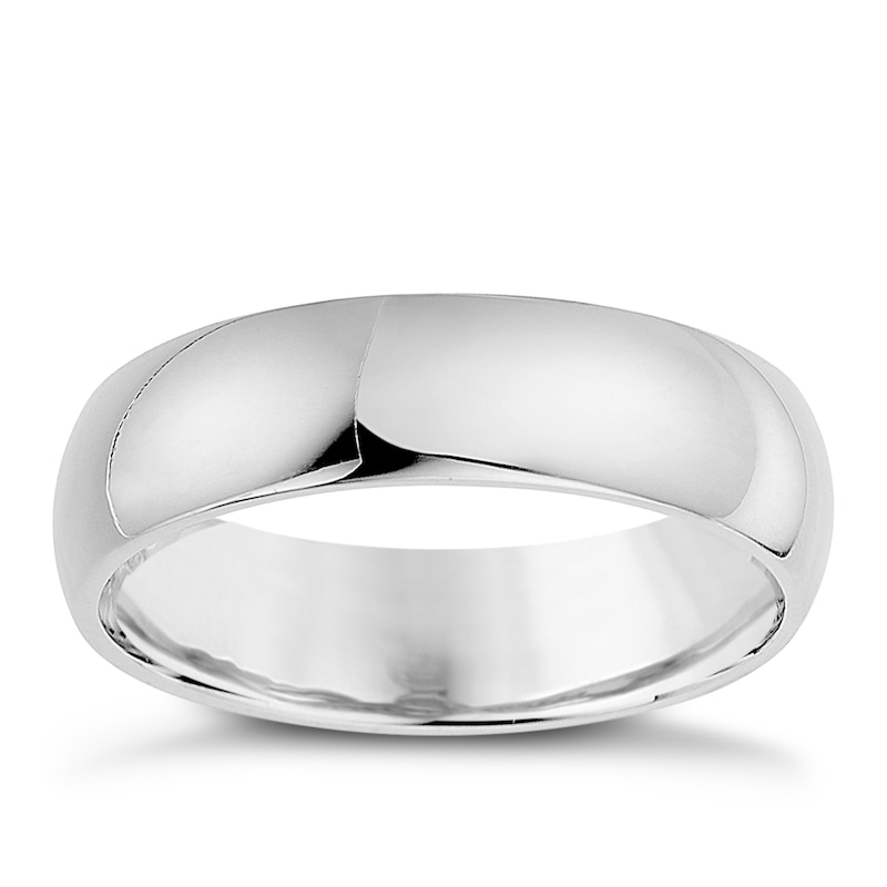 Main Image 1 of Sterling Silver 6mm Super Heavy Court Ring