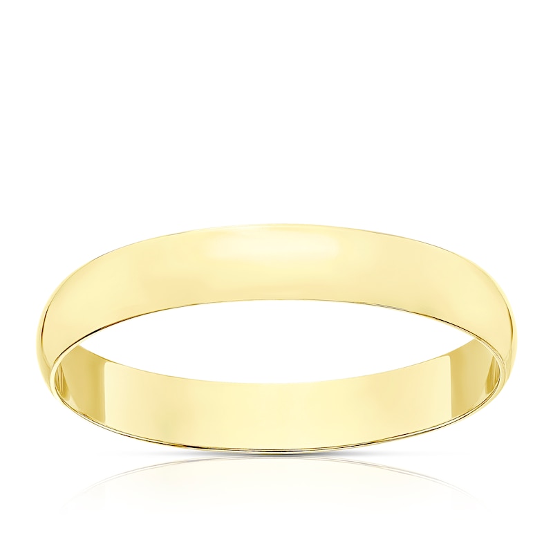 Main Image 1 of 9ct Yellow Gold 3mm Heavy D Shape Ring