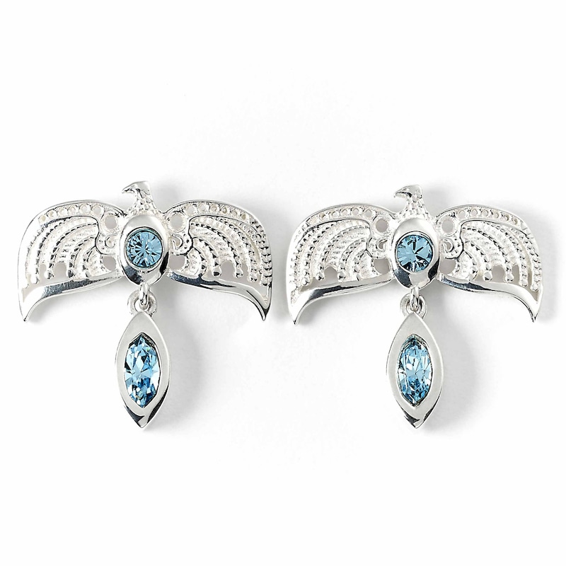Harry Potter Sterling Silver Blue Crystal Diadem Stud Earrings