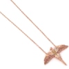 Thumbnail Image 2 of Harry Potter Rose Gold Plated Sterling Silver Red Crystal Fawkes Pendant