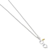Thumbnail Image 1 of Harry Potter Sterling Silver & Gold Plated Lightning Bolt & Glasses Necklace