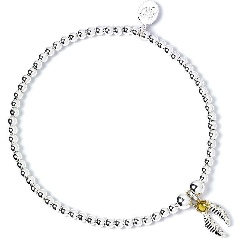 Main Image 1 of Harry Potter Sterling Silver & Gold Plated Golden Snitch Crystal Bead Bracelet