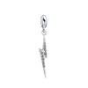 Thumbnail Image 1 of Harry Potter Sterling Silver Crystal Lightning Bolt Slider Charm