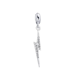 Harry Potter Sterling Silver Crystal Lightning Bolt Slider Charm