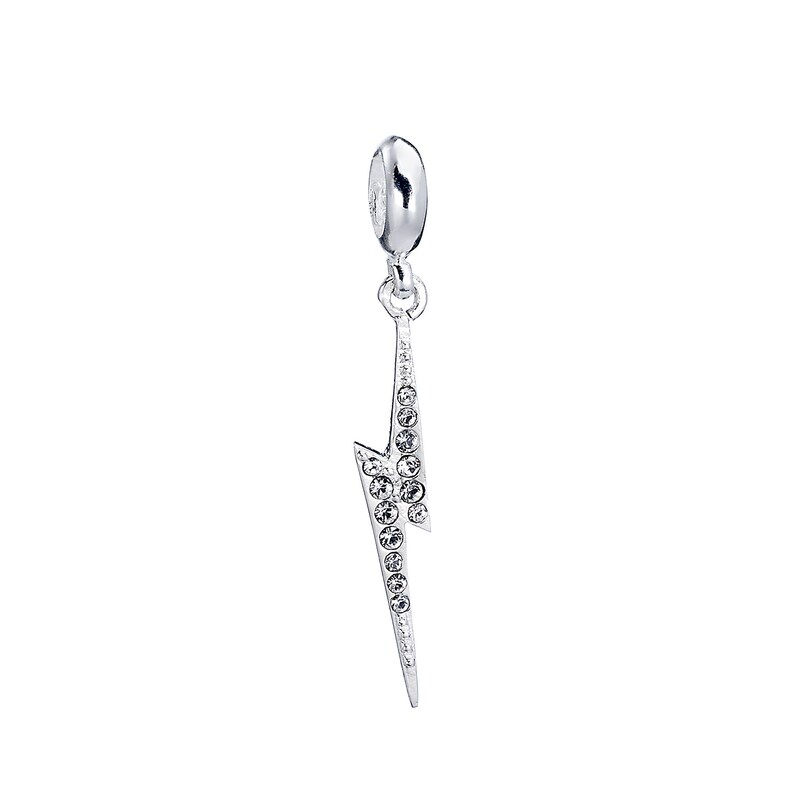 Main Image 1 of Harry Potter Sterling Silver Crystal Lightning Bolt Slider Charm