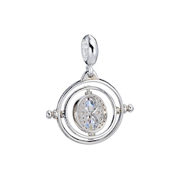 Harry Potter Sterling Silver Crystal Time Turner Slider Charm