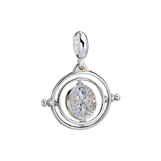 Harry Potter Sterling Silver Crystal Time Turner Slider Charm