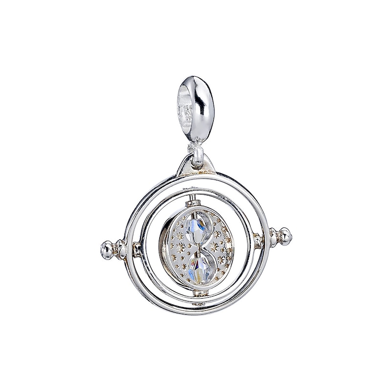 Harry Potter Sterling Silver Crystal Time Turner Slider Charm