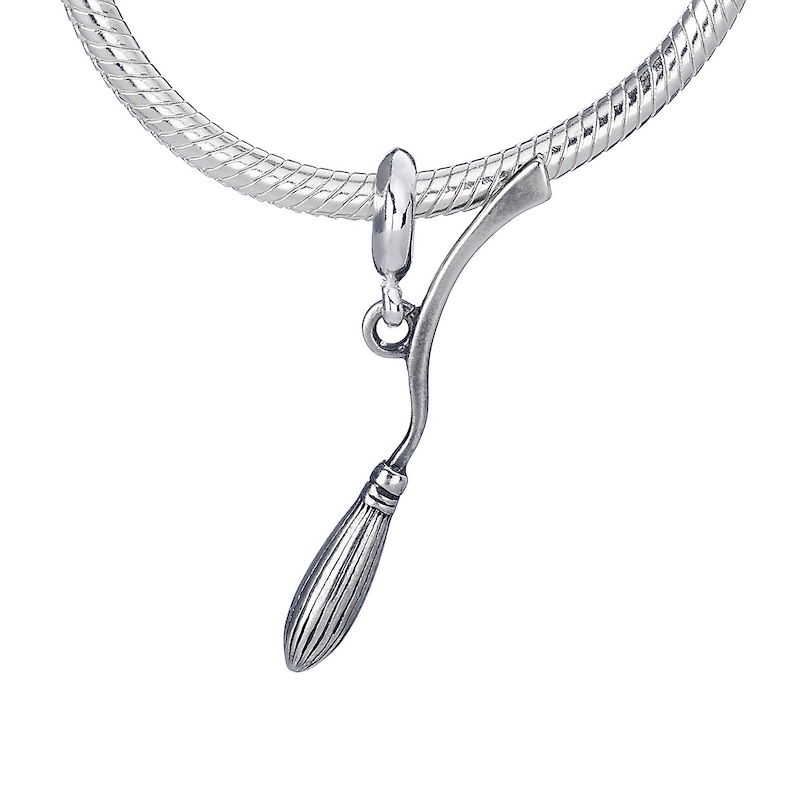 Main Image 2 of Harry Potter Sterling Silver Nimbus 2000 Broomstick Slider Charm