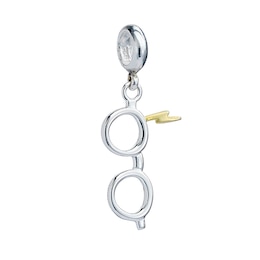 Harry Potter Sterling Silver & Gold Plated Lightning Bolt & Glasses Charm