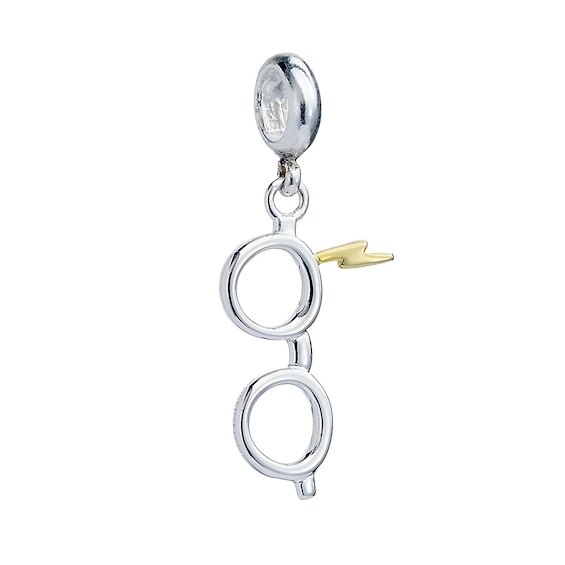 Harry Potter Sterling Silver & Gold Plated Lightning Bolt & Glasses Charm
