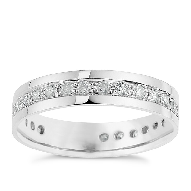 Main Image 1 of 9ct White Gold 0.50ct Diamond Channel Set Eternity Ring