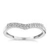 Thumbnail Image 1 of 9ct White Gold Shaped 0.15ct Diamond Ring