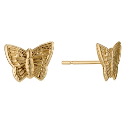 9ct Yellow Gold Butterfly Stud Earrings