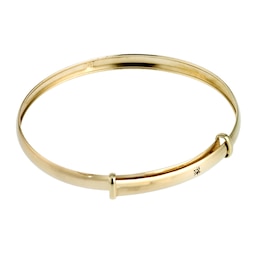 Children's 9ct Yellow Gold Diamond Expander Bracelet