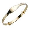 Thumbnail Image 1 of Children's 9ct Yellow Gold Heart and Flower Expander Bangle