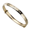 Thumbnail Image 1 of Children's 9ct Yellow Gold Heart & Rose Expander Bangle