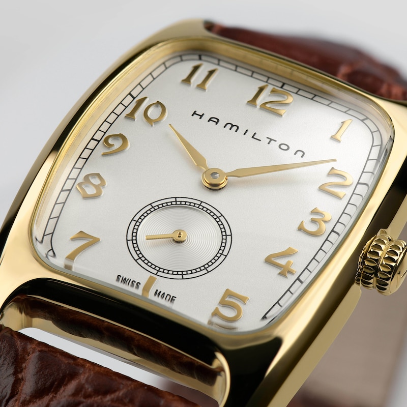 Main Image 4 of Hamilton American Classic Boulton Brown Leather Strap Watch