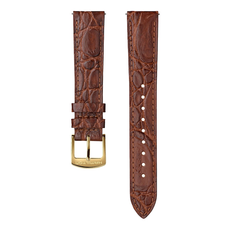 Main Image 6 of Hamilton American Classic Boulton Brown Leather Strap Watch