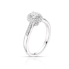 Thumbnail Image 1 of 9ct White Gold 0.40ct Total Diamond Oval Cut Halo Ring