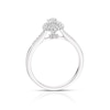 Thumbnail Image 2 of 9ct White Gold 0.40ct Total Diamond Oval Cut Halo Ring
