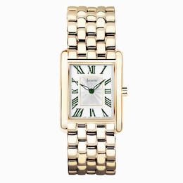 Accurist Ladies' Rectangle 26mm Dial Gold Stainless Steel Bracelet Watch