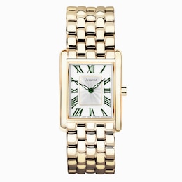 Accurist Ladies' Rectangle 26mm Dial Gold Tone Stainless Steel Watch