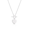Thumbnail Image 1 of Sterling Silver T-Bar Heart Rope Chain Pendant Necklace