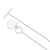 Thumbnail Image 3 of Sterling Silver T-Bar Heart Rope Chain Pendant Necklace