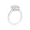 Thumbnail Image 3 of Sterling Silver Created White Sapphire Emerald Shape Halo Ring