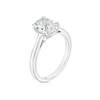Thumbnail Image 2 of Sterling Silver Created White Sapphire Oval Shape Solitaire Ring