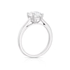 Thumbnail Image 3 of Sterling Silver Created White Sapphire Oval Shape Solitaire Ring