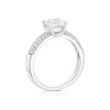 Thumbnail Image 3 of Sterling Silver Created White Sapphire Round Solitaire Ring