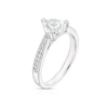 Thumbnail Image 2 of Sterling Silver Created White Sapphire Heart Shape Ring