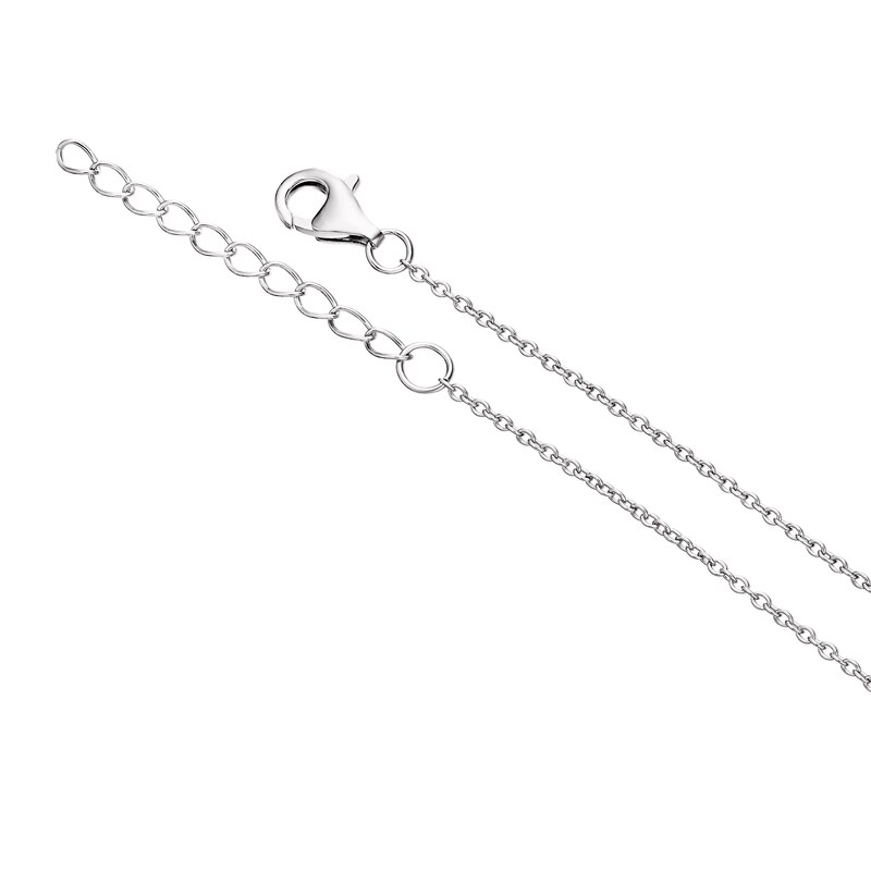 Main Image 3 of Sterling Silver Cubic Zirconia Pave Set Clover Pendant