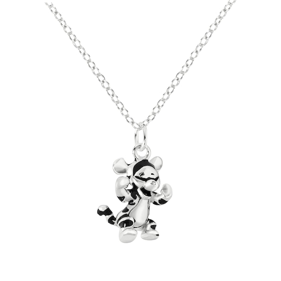 Disney Winnie The Pooh Sterling Silver Tigger Pendant Neckla
