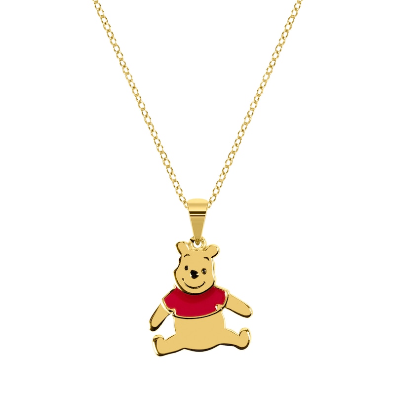 Main Image 1 of Disney Gold Plated Sterling Silver Winnie The Pooh Pendant