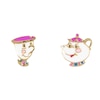 Thumbnail Image 1 of Disney Beauty And The Beast Gold Plated Sterling Silver Enamel Mrs Potts & Chip Earrings