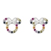 Thumbnail Image 1 of Disney Sterling Silver Multicoloured Cubic Zirconia Minnie Mouse Stud Earrings